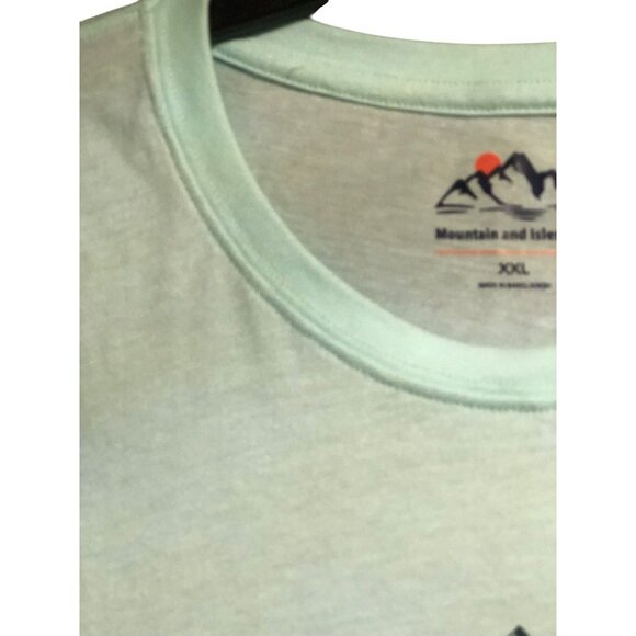 Mountain & Isles Green Short Sleeve Mountain Outdoor Graphic T-Shirt Sz XXL - Picture 7 of 16